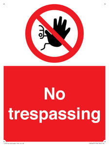 No trespassing